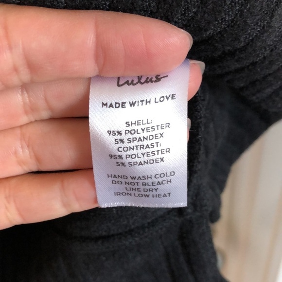 NWT Lulus Sweater Dress Sz M Black Fuzzy Cowl Neck Pullover Fall Cozy Comfy - Picture 4 of 8